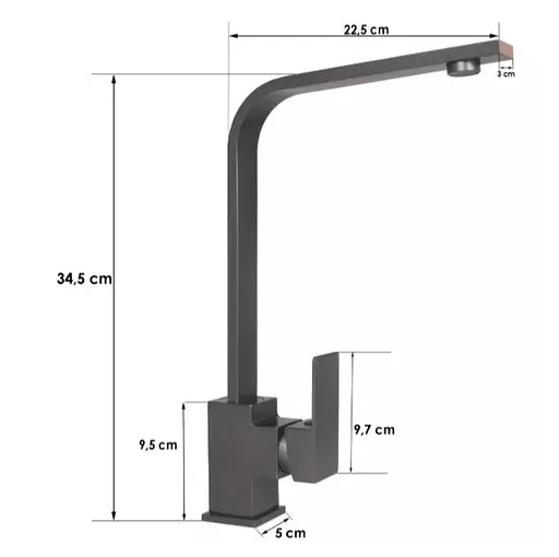 Змішувач для кухні Wezer PRO4-02-GUNGREY - фото 5