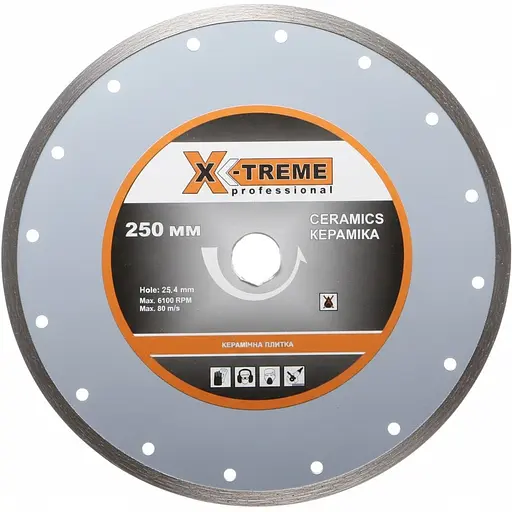 Диск алмазный по плитке X-Treme 250 x 6 x 2.6 x 25.4 мм (31289)
