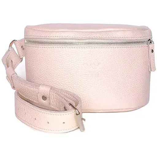 Шкіряна поясна сумка Explorer S пудровая - фото 1