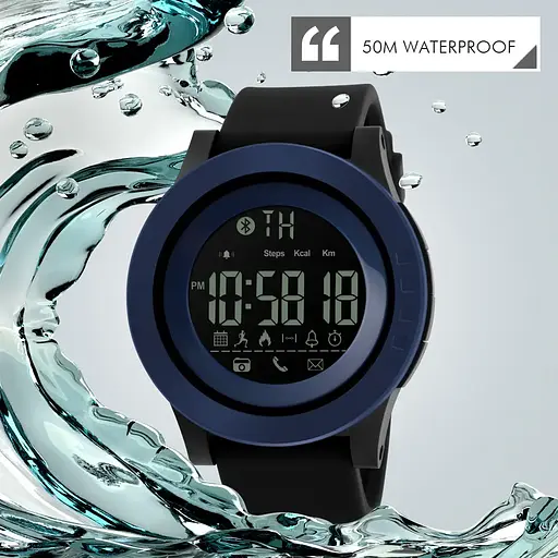 Часы наручные с Bluetooth Skmei Innovation 1255 Синий - фото 5