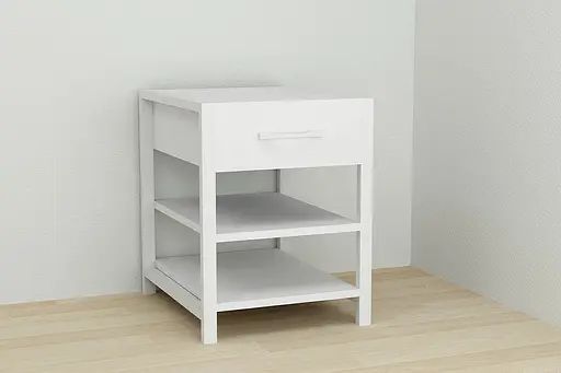 Тумба універсальна Ferrum-decor Вів'єн 1/2 50x41x40 білий ДСП Білий 16мм (FRD-104127)