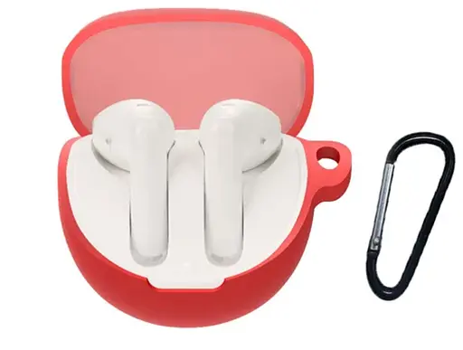 Чохол-накладка DK для Oppo Enco Air 3 Silicone Candy Friendly з карабіном (016054) (red) - фото 3