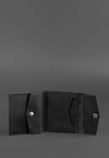 Шкіряний гаманець 2.1 чорний Crazy Horse - фото 4