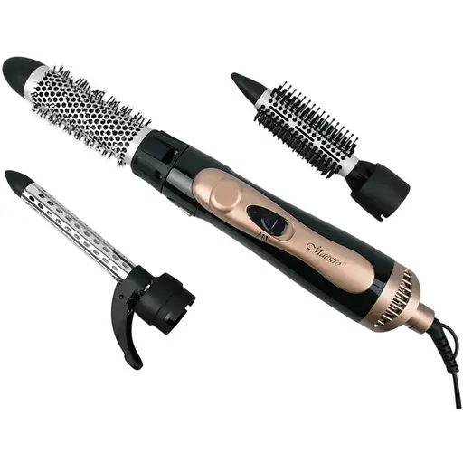 Фен браш стайлер Maestro Mr-229 з насадками, що обертаються, щітка для вирівнювання та завивки волосся гребінець - фото 1