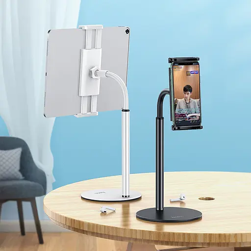 Тримач Hoco Soaring series metal desktop stand PH30 до 10" білий - фото 2