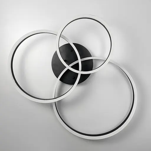 LED люстра в чорному кольорі на 3 кільця | Line F | Арт. A8008/3 BK - фото 7