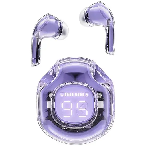 Наушники Acefast беспроводные T8 Crystal color (2) bluetooth earbuds Alfalfa Purple