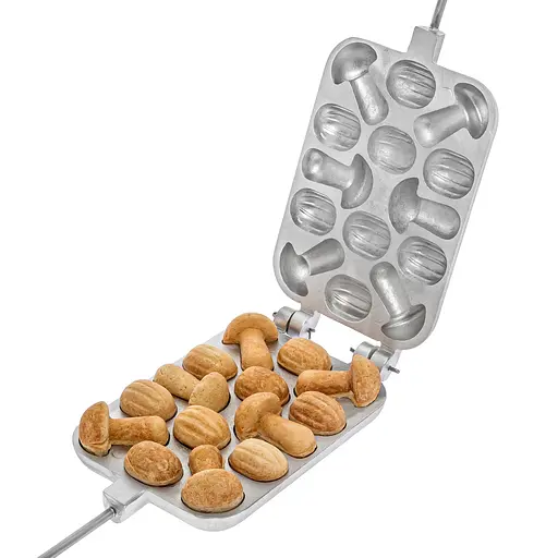 Форма алюмінієва для випікання цільного печива горішниця "Горішки та грибочки", Ласунка Золотистий 86564 - фото 1