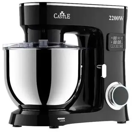 Кухонная машина Castle миксер CM-04B тестомес планетарный 2000Вт черный - фото 1