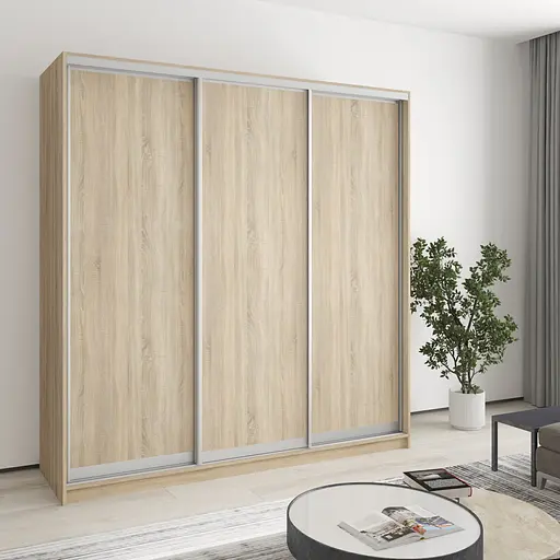 Шафа-купе тридверна MebelStar Стандарт AL 3ДСП 200x45x210 см Дуб сонома (MBS-2844)