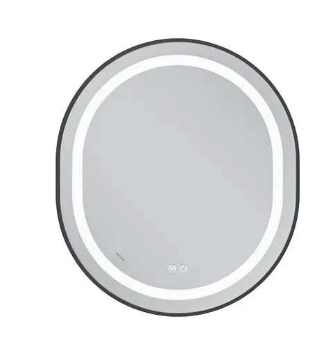 Дзеркало Mixxus Premium ELLIPSE MV05-80x70-REVERSE BLACK (LED Touch, Anti-fog (3-6kK)) (MP6646) - фото 2