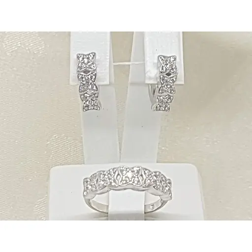 Серебряное кольцо Агни Вьюнец с фианитами. Артикул 1041/1Р-CZ 18 - фото 6