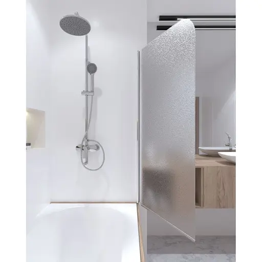 Шторка для ванны Qtap Standard CRM407513APR Pear, Правая, матовый, хром - фото 6