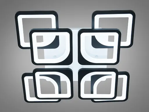 Светодиодная люстра смарт светильник с ИК пультом, 115W, черный - фото 3