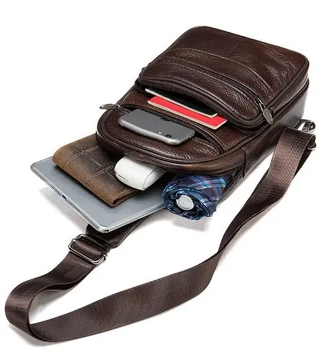 Чоловіча шкіряна сумка Vintage 17,5х26,5х5 см sum0012298 - фото 9