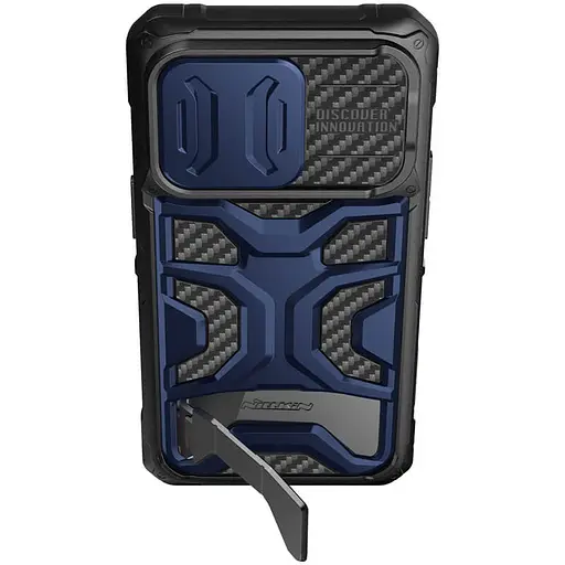 Чохол TPU+PC Nillkin CamShield Adventurer Pro шторка на камеру для Apple iPhone 14 Pro 6.1 Interstellar Blue - фото 4