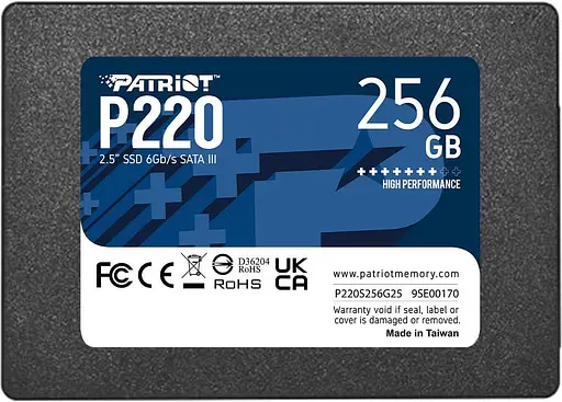 Накопичувач SSD Patriot Sata 2.5" 256GB P220 2.5" SATAIII TLC 240 250 (P220S256G25) - фото 1