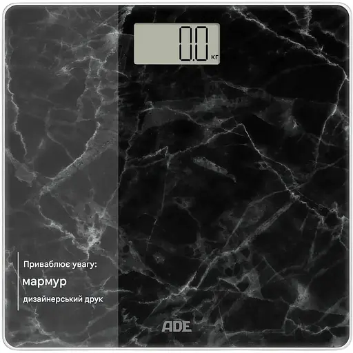Ваги ADE Amina BE2306-6 цифрові для ванної чорний мармур (BE2306-6)
