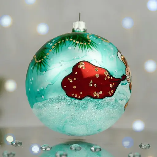 Ялинкова прикраса Санта Шоп Символ 2026 під ялинкою скло (4820001180398) - фото 3