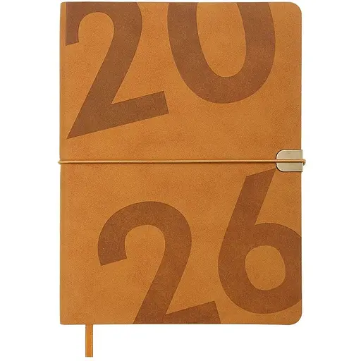 Щоденник датований Buromax Best 2026 A5 штучна шкіра бежевий (BM.2126-28)