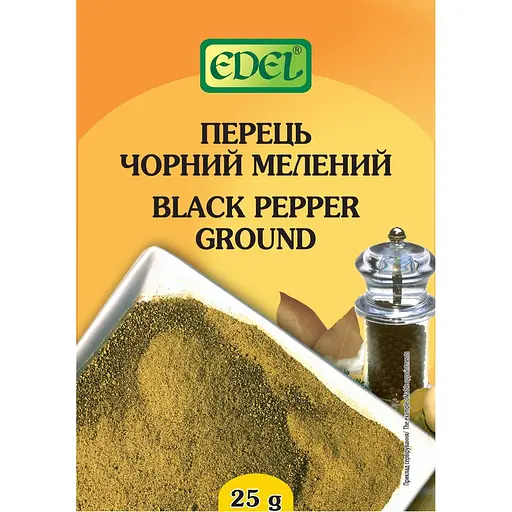 Перец черный Edel молотый 25 г - фото 1