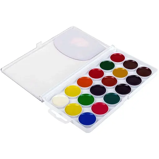 Набір дитячої акварелі Гамма Творчість 18 кольорів без пензлика пластик - фото 2