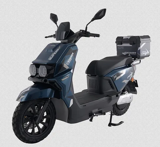 Электроскутер Двухместный Crosser CR17 (2500W, Графеновая батарея 72V/35Ah) Синий - фото 2