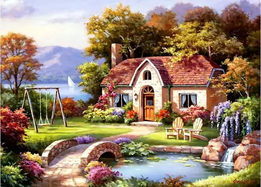 Пазл Anatolian Каменный мост у коттеджа 1500 эл. (4559) - фото 2