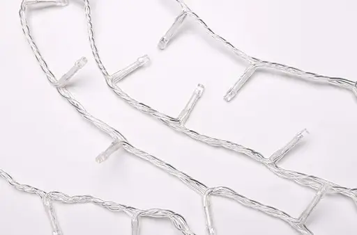 Гірлянда штора завіса Водоспад 3х3 м 280 LED велика лампа 3D (білий шнур, з перехідником) - фото 7