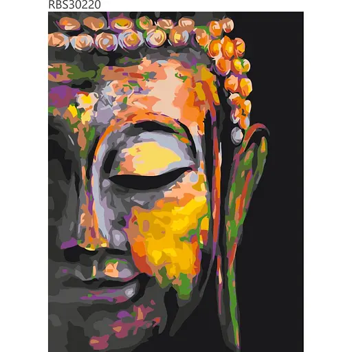 Картина по номерам разноцветная Будда Brushme 30х40 см разноцветная 000278050