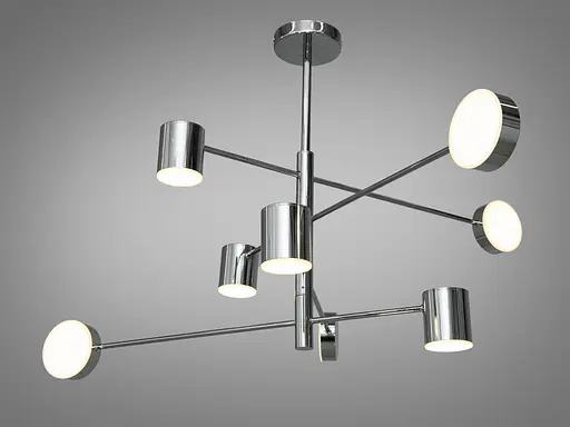 Інноваційна новинка LED люстра в офіс, 40W, хром - фото 3