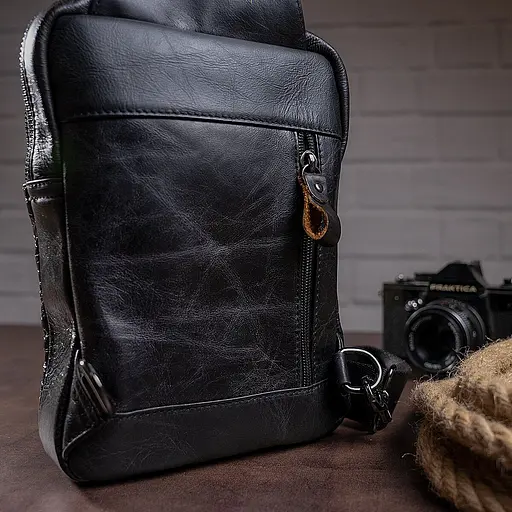 Чоловіча шкіряна сумка Vintage 17,5х25х4,5 см sum0012247 - фото 4