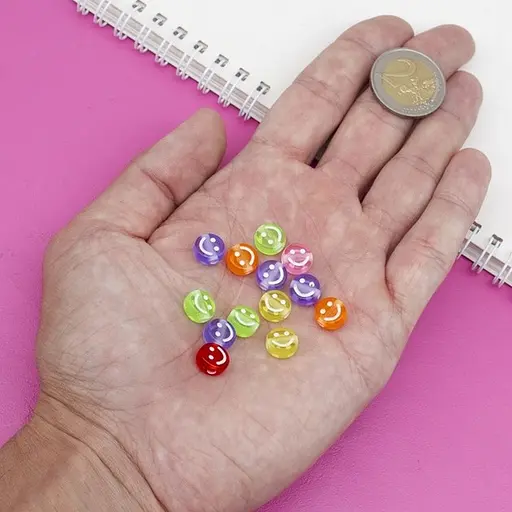 Декоративні намистинки для творчості Смайлики Dom Busin УТ100028626 в упаковці 70 шт - фото 5