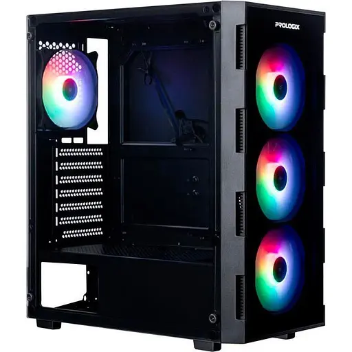 Корпус Prologix E114 Tempered Glass Black [146861] - фото 2