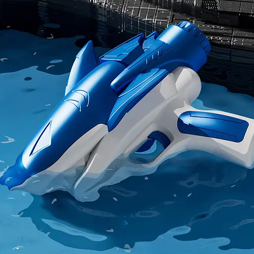 Водяний акумуляторний пістолет Shark Water Gun 185-68 (300ml) with lithium battery Blue - фото 4