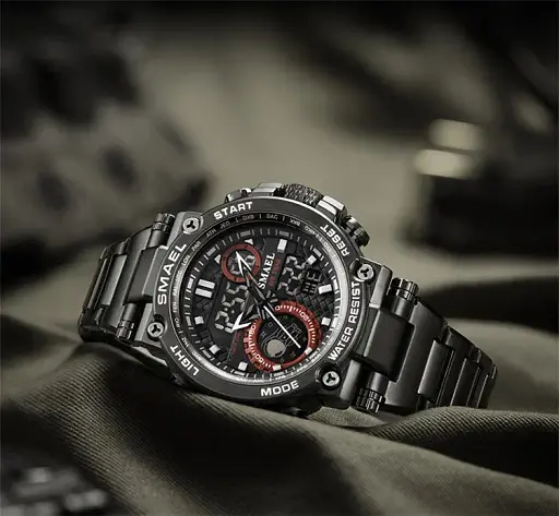 Тактические наручные часы Smael 8095 Black Red (16686) - фото 3
