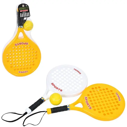 Набір дитячих ракеток, 2 шт. 39 см, фомовий м’яч 6 см, у сітці