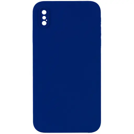 Чехол Silicone Case Square Full Camera Protective AA No Logo для Apple iPhone XS Max 6.5 Синий/Deep navy