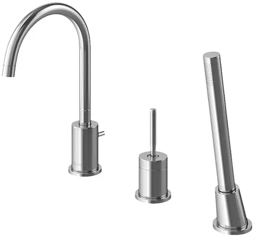 Змішувач на борт ванни Kohlman Maxima chrome QB241M Хром - фото 1