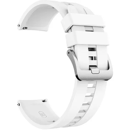 Ремінець силіконовий Tamister для годинника 22 мм Type D білий