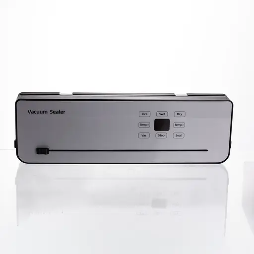 Вакууматор бытовой сенсорный для сухих и влажных продуктов 120 Вт со встроенным резаком Упаковщик вакуумный Серебристый Yiwu HP-11-29G - фото 4