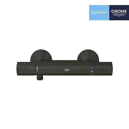 Змішувач термостатичний для душу Grohe QuickFix Precision Start 345942430, Чорний матовий - фото 3