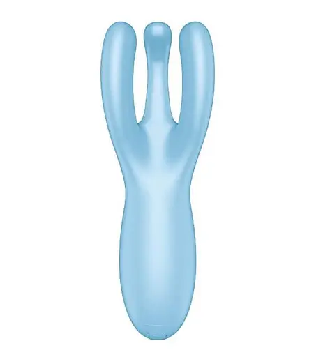 Вібратор для клітора Satisfyer Threesome 4 14 см блакитний - фото 3