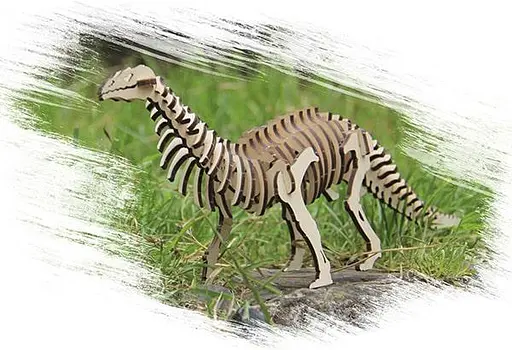 Дерев'яний конструктор Бронтозавр 50 деталей - фото 4