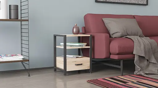 Тумба універсальна Вів'єн 1/1 50x41x40 чорний ДСП Дуб Сан-Марино 16мм FRD-104140