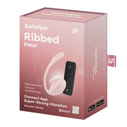 Віброяйце Satisfyer Ribbed Petal 23 см рожевий - фото 5