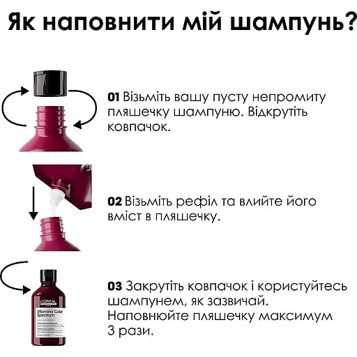 Шампунь L'Oreal Professionnel Vitamino Color Spectrum для сяючого блиску та збереження 5 вимірів колірного спектру після фарбування волосся 500 мл - фото 6