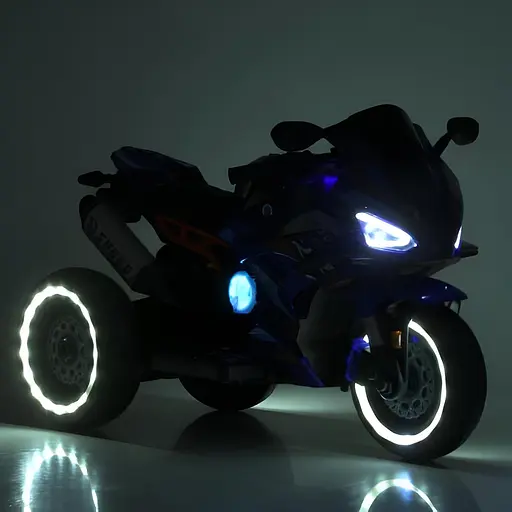 Електромобіль дитячий Bambi Мотоцикл M 6143EL-1 триколісний 12V7AH світло музика EVA - фото 6