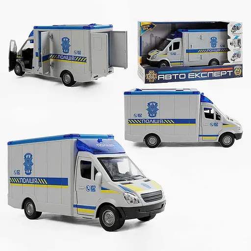Машинка ТК-73429 Авто Експерт "Полиция" инерция, звук, подсветка, откр. двери и крыша, в коробке (6945717415331) - фото 2