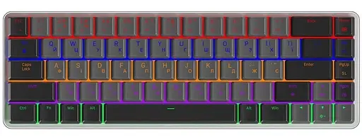 Клавиатура GamePro MK122R Red Switch Low Profile Wireless Dark Gray (MK122R) - фото 1